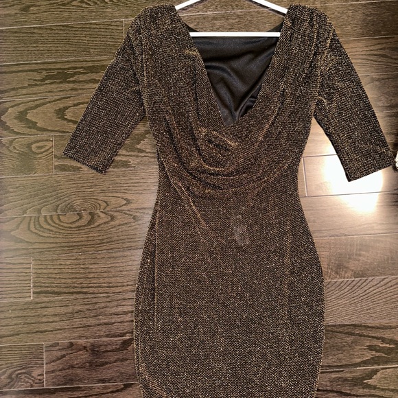 Golden Sparkle Dress, Worn Once - Picture 2 of 2